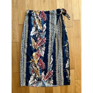 Vintage Hilo‎ Hattie Hawaiian Original Wrap Midi Skirt Floral Womens Size M